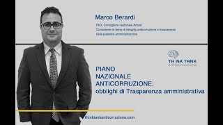 ANAC Piano Nazionale Anticorruzione obblighi di Trasparenza amministrativa [upl. by Aztilem]