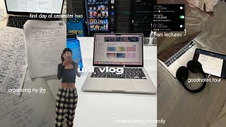 FIRST DAY OF UNI 2nd semester 🎧🖇️ engineering uni vlog goodnotes tour lectures studying [upl. by Marino]