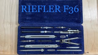 Review  Riefler F36 Drafting Set w Compass Divider Drop Bow Compass Ruling Pens [upl. by Winshell]