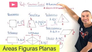 ÁREA DAS PRINCIPAIS FIGURAS PLANAS  GEOMETRIA PLANA [upl. by Princess]