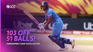 Harmanpreet Kaur makes history  WT20WC 2018 [upl. by Aihsein22]