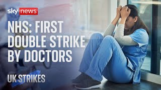 NHS strikes First joint strike by consultants and junior doctors in history of health service [upl. by Allene]