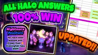 HOW TO WIN THE NEW HALO UPDATED HALO ANSWERS FOR DREAM DUST ⭐ EVENINGFALL HALO 2024 [upl. by Dorren]