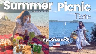 Summer Picnic Date  ලස්සන දවසක් 🇺🇸🍇💐 [upl. by Yttik958]