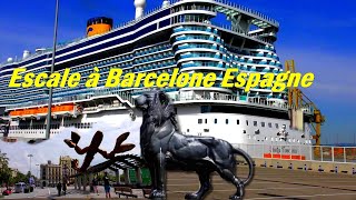 Croisière suite  Escale à Barcelone Espagne voyage [upl. by Prospero465]