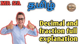 Decimal and fraction  Mathematics  RRB NTPC  MR SA  TAMIL [upl. by Cenac]