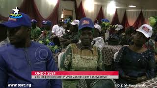 Election Ekiti indigenes in Ondo State canvass votes for Aiyedatiwa [upl. by Belmonte747]