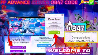 HOW TO GET ACTIVATION CODE IN FREE FIRE ADVANCE SERVER OB47 🤫 FF ADVANCE SERVER OB47 CODE TRICK ✅️ [upl. by Atnamas]