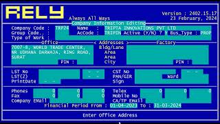 RELY Edit Company Information [upl. by Krilov702]