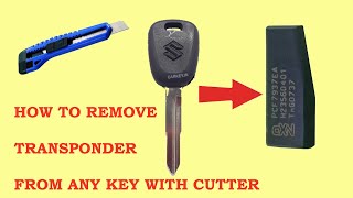 How to Remove Transponder from Key with cutter For converting to Flip Key or For Replacing Key body [upl. by Notse]