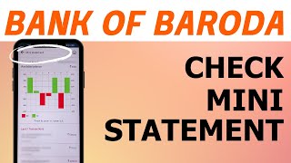 How to Check Mini Statement in BOB World App  Bank Of Baroda Tutorials [upl. by Atram]