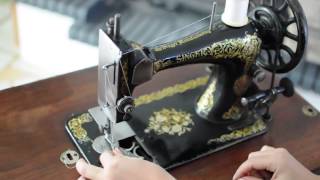 How to use Old Singer Sewing machine demonstration [upl. by Emya643]