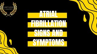 A Fib Signs and Symptoms [upl. by Aisa]