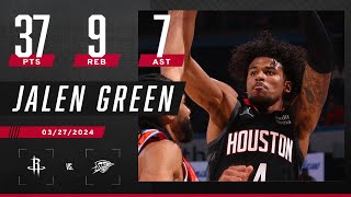 CHASING HAKEEN OLAJUWON 📈 Jalen Green continues to MAKE HISTORY in Rockets BIG WIN  NBA on ESPN [upl. by Eitsyrk]