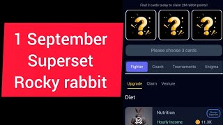 1 September superset  Rocky rabbit superset  superset Rocky rabbit [upl. by Ainelec]