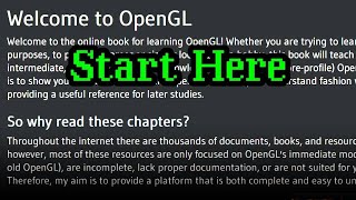 Best Place to Learn OpenGL [upl. by Adriano]