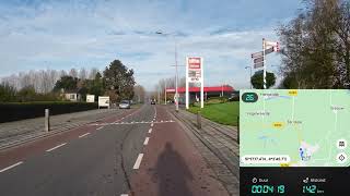 Fast Bike Route from Hulst City Shopping center to Vogelwaarde [upl. by Eidoj]