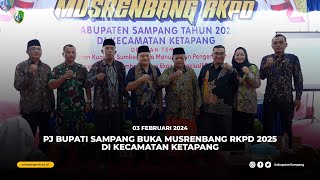 PJ BUPATI SAMPANG BUKA MUSRENBANG RKPD 2025 DI KECAMATAN KETAPANG [upl. by Gerty]