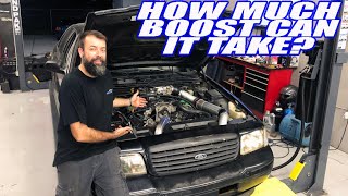 Our One Day Built Turbo Crown Vic Hits The Dyno and Issues Arise [upl. by Amrac]