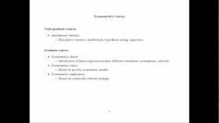 Econometrics  Overview [upl. by Deeraf66]