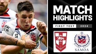 International Rugby League  England v Toa Samoa  Match Highlights  First Test [upl. by Fricke]