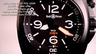 Bell amp Ross BR02 1000M PVD Arabic Numeral Automatic Diver 44MM w Helium Release Valve [upl. by Esten]