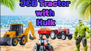 Hulk and Tractor Play with Sand Gravel and Soil  Fun Farm Adventure for Kidsquot [upl. by Cally]