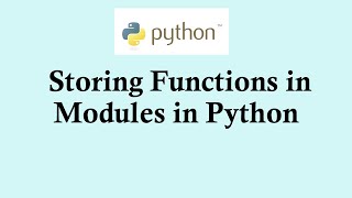 Python basic course  Storing function into module file in Python [upl. by Martelle]