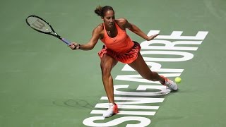 Madison Keys vs Dominika Cibulkova  2016 WTA Finals Singapore Highlights [upl. by Berty]