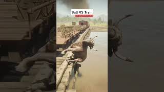 Bull vs train 😮 Rdr2 game shorts youtubeshorts [upl. by Niowtna601]