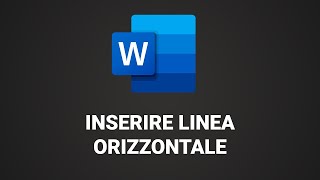 Come inserire una linea orizzontale su Word [upl. by Enyrhtak]