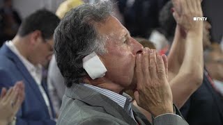 Trump Supporters Sporting BANDAGED EAR chant at RNC [upl. by Grunenwald]