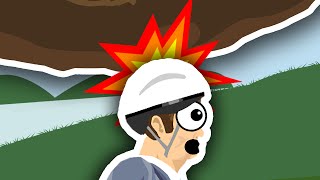 WHY YOU SHOULD WEAR A HELMET  Happy Wheels [upl. by Ammann]