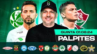 PALPITES DE FUTEBOL PARA HOJE 01 08 2024 QUINTAFEIRA  BILHETE PRONTO  Boleiros Tips [upl. by Rebor]