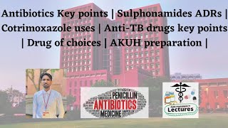 Antibiotic Key point  Sulphonamide ADRs  Septran uses  Drug of choices  Aga Khan Pharmacist test [upl. by Hughes]