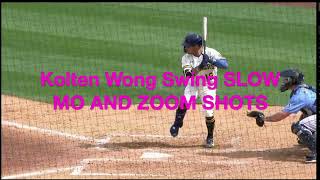 Kolten Wongs Swing In Slow Mo [upl. by Aierbma]