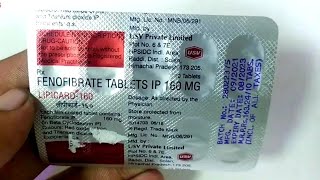 Lipicard160 tabletFenofibrate 160 Mg tabletLipicard 160 tablet uses amp Side effect in Hindi [upl. by Rehptosirhc435]