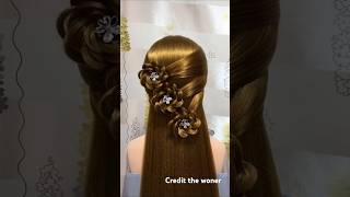 Rose hair style 🌹hairstyle shorts ytshorts trending viralvideo [upl. by Lanae]