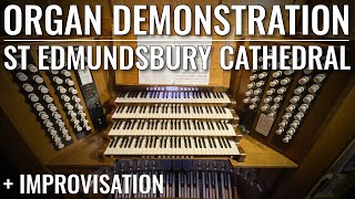 🎵 St Edmundsbury Cathedral Organ Demonstration amp Improvisation Big Crescendo [upl. by Arliene]