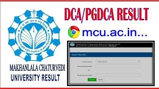 Makhanlal chaturvedi DCA PGDCA ka result kaise dekhe DCA PGDCA result makhanlal chaturvedi [upl. by Htesil]