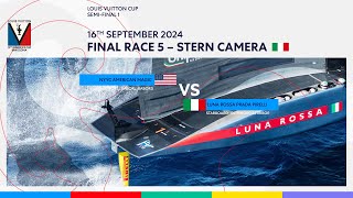 Louis Vuitton Cup SemiFinal Race 10 Starboard Entry Stern Camera  Luna Rossa Prada Pirelli [upl. by Groark]