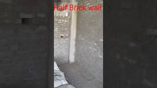 Half Brick wall 🧱  design  wall  civil  viral shorts [upl. by Beisel]