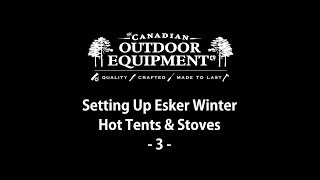 Esker Tent and Stove Set Up Part 3 Using a Pole Kit [upl. by Ednil]