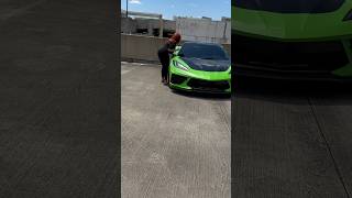 Ladies jumps on mans car ferrari supercars golddigger ferrari lamborghini luxurycar [upl. by Ayatnohs]