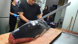 10000 Otoro Cut from a 900Pound Giant Bluefin Tuna – The Ultimate Sashimi Experience [upl. by Luigi]