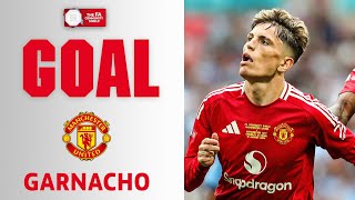 GOAL  Garnacho  Manchester City 01 Manchester United  FA Community Shield 2024 [upl. by Llehsyar252]