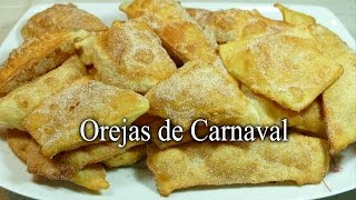 Receta de Orejas de Carnaval  Receta casera fácil [upl. by Arym]