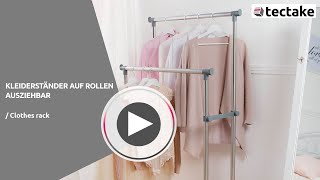 Produktvideo Kleiderständer auf Rollen  tectake [upl. by Aikit]