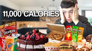 EXTREMELY UNHEALTHY 11000 CALORIE CHALLENGE [upl. by Lenoel]