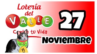 Resultado LOTERIA DEL VALLE Miercoles 27 de Noviembre de 2024 [upl. by Marlena]